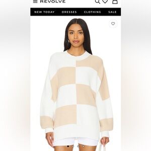 Free People Checker Easy Street Tunic Sweater
